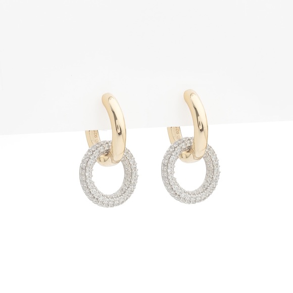 Earring hoop 18 k gold - Picture 1 of 5